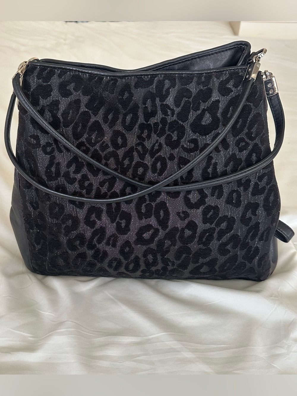 Coach Madison Chenille Ocelot Fabric North/South Tote